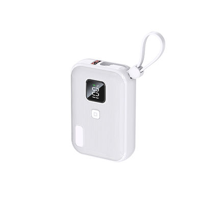 পোর্টেবল 10000mAh ABS মিনি পাওয়ার ব্যাংক PD22.5W 21700 ব্যাটারি টাইপ সহ