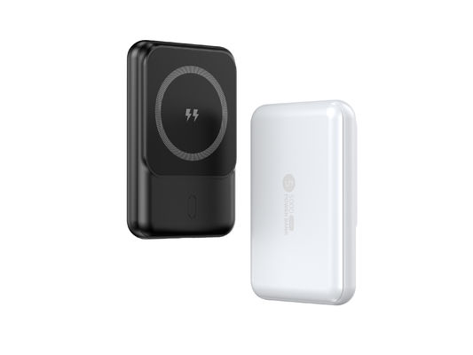 ওয়্যারলেস ম্যাগনেট পাওয়ার ব্যাংক 5000mah লি পলিমার ব্যাটারি চার্জিং 12V-1.67A আউটপুট অগ্নিরোধী ABS পিসি