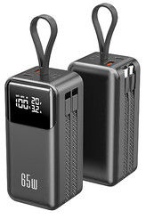 ভালো দাম নতুন 65W আল্ট্রা কমপ্যাক্ট মিনি পাওয়ার ব্যাংক অন্তর্নির্মিত তারের সঙ্গে অনলাইন